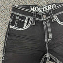 MONTERO Men's Denim Stretch Cut Boot Jeans
