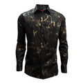MONTERO Men's Casual Shirt Long Sleeve, Black