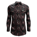MONTERO Men's Casual Shirt Long Sleeve, Black