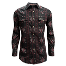 MONTERO Men's Casual Shirt Long Sleeve, Black