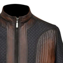 CUADRA Men's Zipper Lamb Leather Jacket JC229