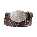 NOCONA Women's 1 1/2 Studded Howdy Belt, Brown