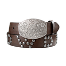 NOCONA Women's 1 1/2 Studded Howdy Belt, Brown