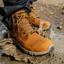DEWALT Men's Nampa Waterproof Nubuck Leather Soft Toe Work Boot, Wheat Poseidon