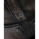 CUADRA Men's Chocolate Python Zipper & Studs Square Toe Boots