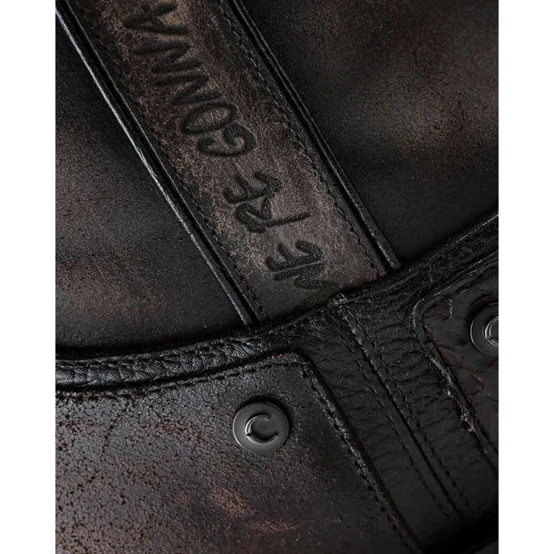 CUADRA Men's Chocolate Python Zipper & Studs Square Toe Boots – Ak'kin ...
