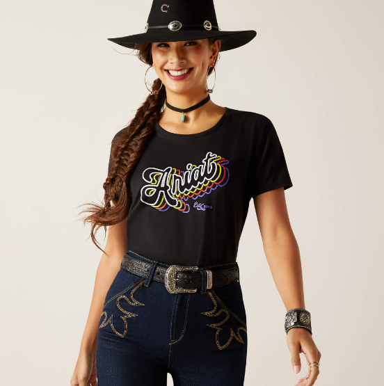 ARIAT WOMEN'S Rainbow Script T-Shirt 10047927