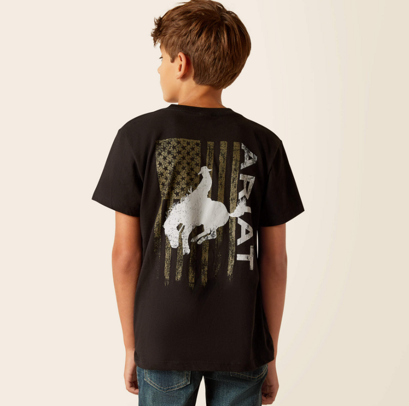 ARIAT BOY'S Bronco Flag T-Shirt 10047915