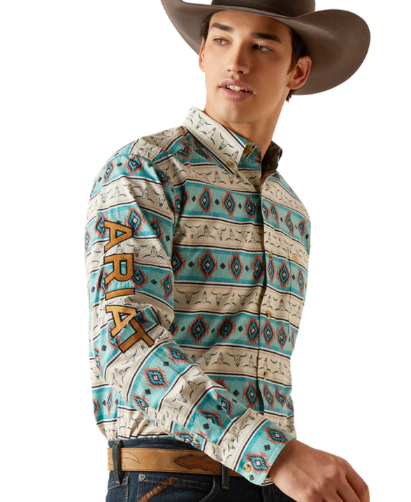 ARIAT Men's Team Logo Cruz Fitted Shirt 10047347