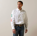 Ariat Men's Team Logo Twill Classic Fit Shirt, White