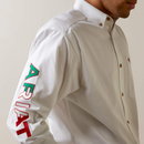 Ariat Men's Team Logo Twill Classic Fit Shirt, White