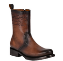 CUADRA Men's Satro Chestnut Laser & Woven Toe Casual Western Boot