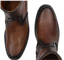 CUADRA Men's Satro Chestnut Laser & Woven Toe Casual Western Boot
