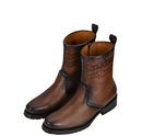 CUADRA Men's Satro Chestnut Laser & Woven Toe Casual Western Boot