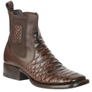 EL GENERAL Men's Python Imitation Western Ankle Boots