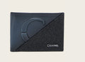 CUADRA Men's Luxury Genuine Leather Wallet, Black & Blue