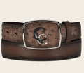 CUADRA Men's Genuine Bovine Leather Western Belt, Brown