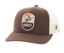 HOOEY Cheyenne Patch Logo Cap, Tan,Maroon