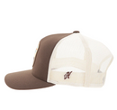 HOOEY Cheyenne Patch Logo Cap, Tan,Maroon