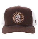 HOOEY Quanah Circle Patch Cap, Brown/ White