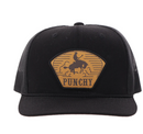 HOOEY Cavvy Punchy With Leather Patch Cap, Black