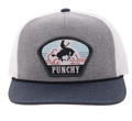 HOOEY Cavvy Punchy With Leather Patch Cap, Grey