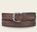 CUADRA Men's Genuine Leather Western Belt, Honey