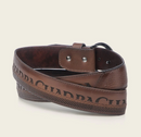 CUADRA Men's Genuine Leather Western Belt, Honey