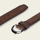 CUADRA Men's Genuine Leather Western Belt, Honey