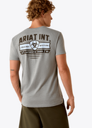 ARIAT Men's Ariat Banner Badge T-Shirt, Ice Berg
