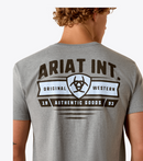 ARIAT Men's Ariat Banner Badge T-Shirt, Ice Berg
