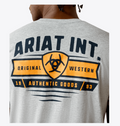 ARIAT Men's Ariat Banner Badge T-Shirt, Heather Grey