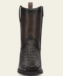 CUADRA Men's Genuine Fuscus Leather Western Boot, Chocolate Grey