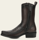 CUADRA Men's Genuine Fuscus Leather Western Boot, Chocolate Grey