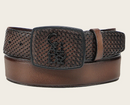 CUADRA Men's Bovine Leather Honey Brown Western Belt