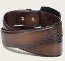 CUADRA Men's Bovine Leather Honey Brown Western Belt