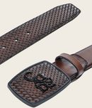 CUADRA Men's Bovine Leather Honey Brown Western Belt