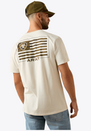 ARIAT Men's Buckle Flag Patriot T-Shirt, Tan