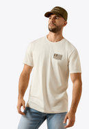 ARIAT Men's Buckle Flag Patriot T-Shirt, Tan