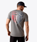 ARIAT Men's Ariat USA Pat Badge T-Shirt, Grey