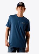 ARIAT Men's Drop Down Eagle Classic Fit T-Shirt, Blue