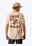 ARIAT Men's Cowboy Up Classic Fit T-Shirt, Natural