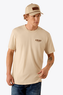 ARIAT Men's Cowboy Up Classic Fit T-Shirt, Natural