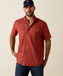 ARIAT Men's Printed VentTEK Western Fitted Snap Shirt, Chili Oil