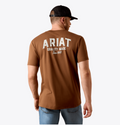 ARIAT Men's Ariat Quality Wood States Classic Fit T-Shirt, Soft Silt