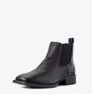 ARIAT Men's Booker Chelsea Wide Square Toe Western Boot, Black