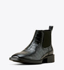 ARIAT Men's Booker Chelsea Wide Square Toe Western Boot, Black