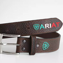 ARIAT Men's Belt 1 1/2" Embossed Logo Tricolor Shield Belt A10389282
