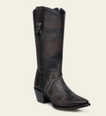 CUADRA Women's Embroidery Western Boot, Chocolate