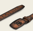 CUADRA Men's Genuine Leather Western Belt, Honey